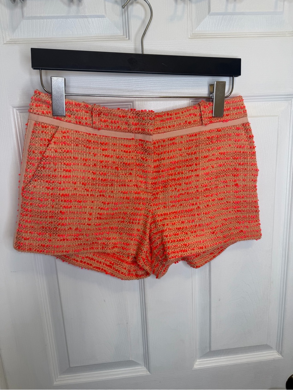 RACHEL Rachel Roy Coral Tweed High-Waist Shorts